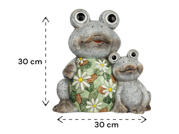 Preview: Froschpaar 30 cm mit Mosaik - Frühlingshafte Dekoration